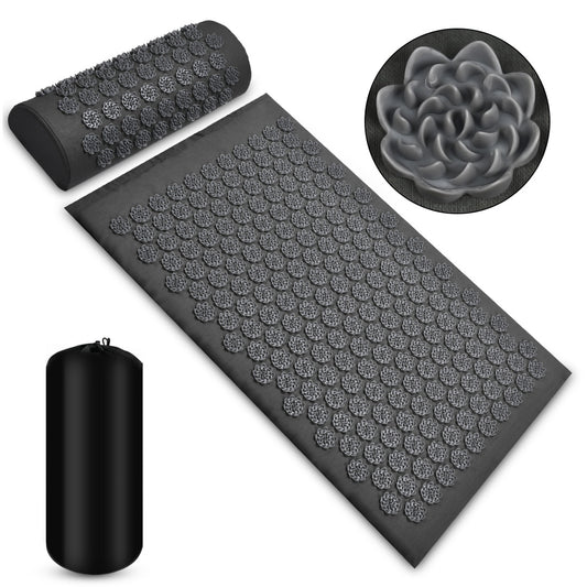ZenSpire AcuBliss Mat Set: Precision Acupressure Massager for Neck, Feet, and Beyond" by EliteRecoveryHub