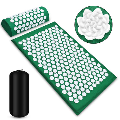 ZenSpire AcuBliss Mat Set: Precision Acupressure Massager for Neck, Feet, and Beyond" by EliteRecoveryHub