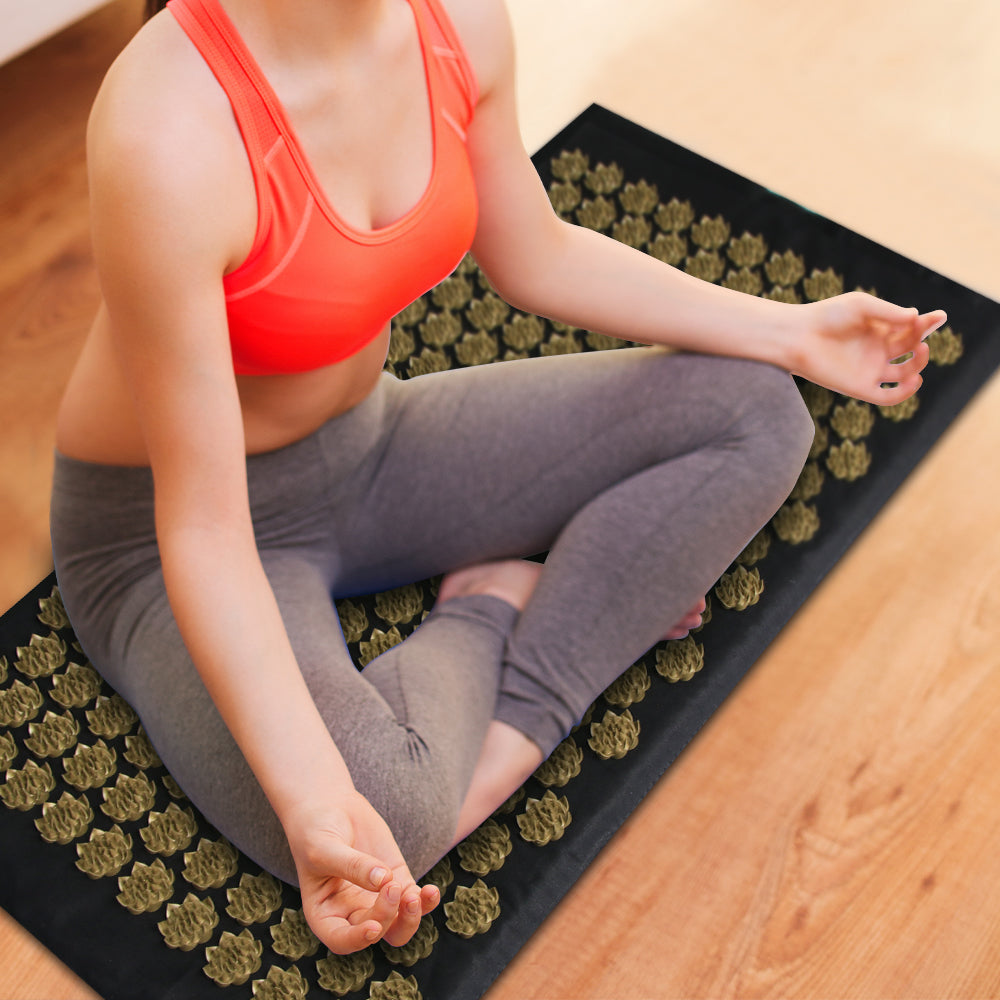 ZenSpire AcuBliss Mat Set: Precision Acupressure Massager for Neck, Feet, and Beyond" by EliteRecoveryHub